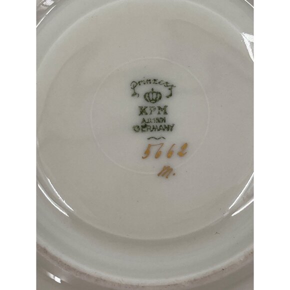 KPM Germany Blue & Gold Trimmed Porcelain Teacup & Saucer Set - Picture 6 of 10